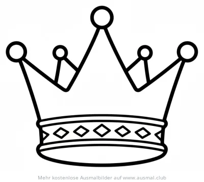 Krone Ausmalbild für Konfirmation