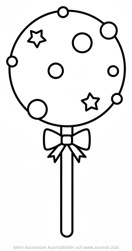 Cakepop Ausmalbild mit Schleife