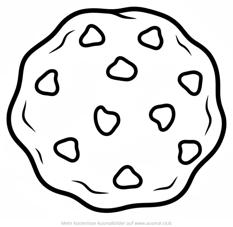 Schokoladenkeks Ausmalbild