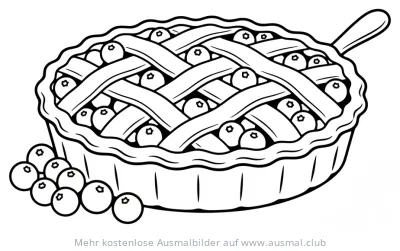 Cranberrykuchen Ausmalbild