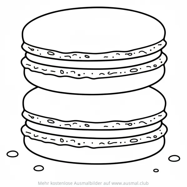Macaron Ausmalbild