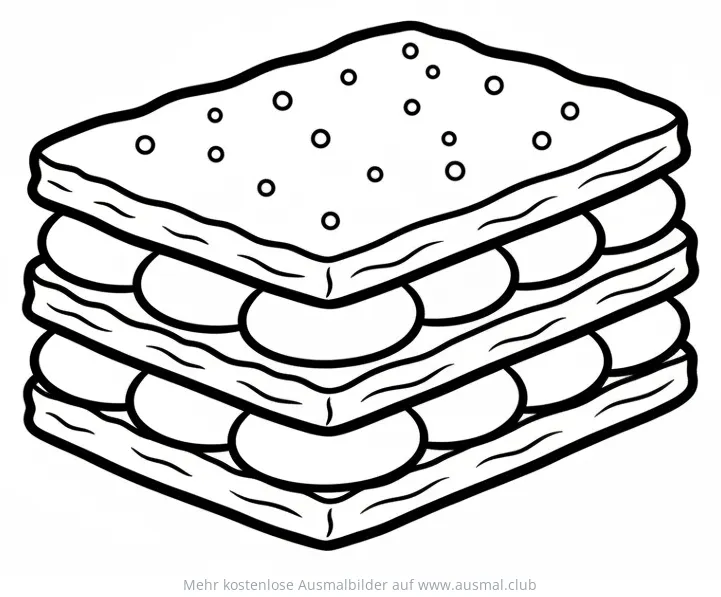 Millefeuille Ausmalbild