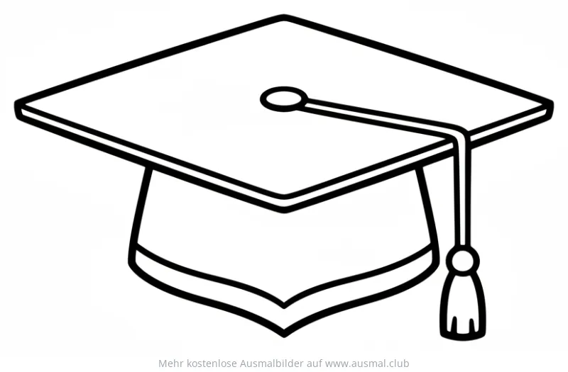 Abschluss Hut Ausmalbild