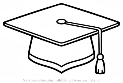 Abschluss Hut Ausmalbild