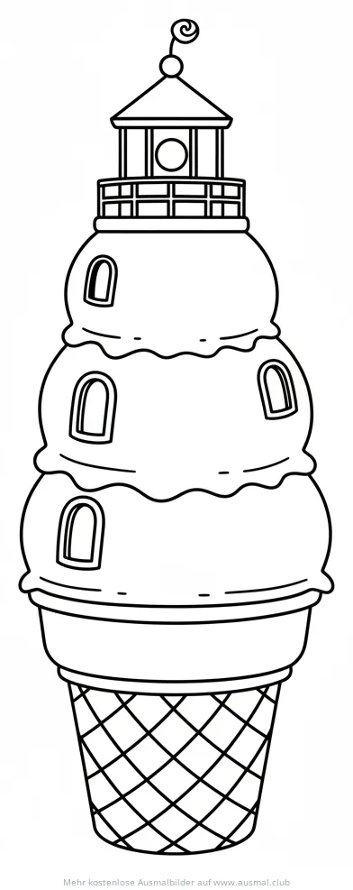 Eis Leuchtturm Ausmalbild