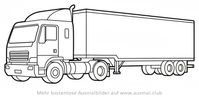 Sattelschlepper Ausmalbild