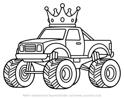 Krone Monster Truck Ausmalbild