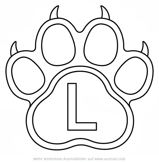Löwenspur Ausmalbild