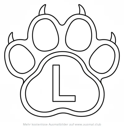 Löwenspur Ausmalbild