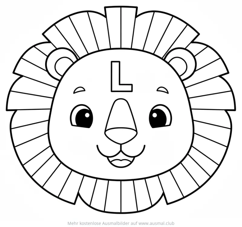 Löwengesicht Ausmalbild