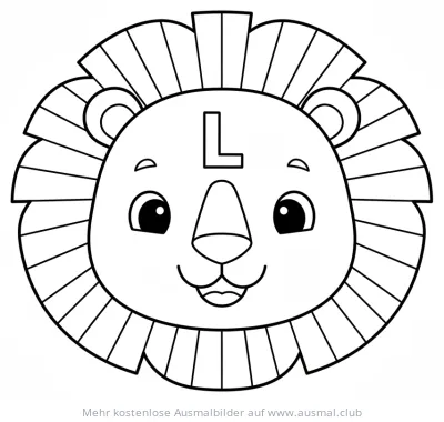 Löwengesicht Ausmalbild