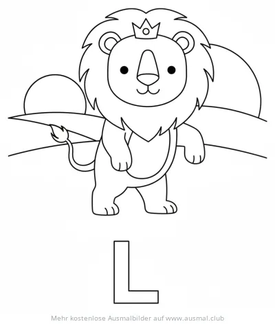 Stolz stehender Löwe Ausmalbild