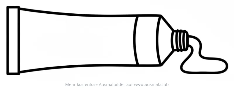 Farbtube Ausmalbild mit austretender Farbe