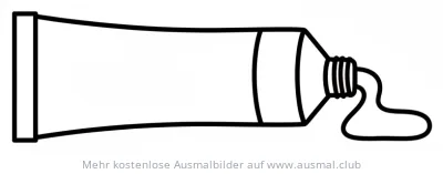 Farbtube Ausmalbild mit austretender Farbe