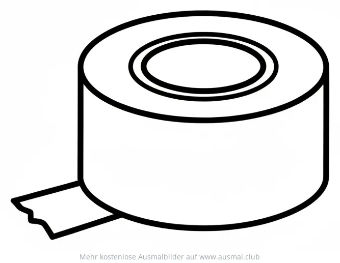 Klebeband Rolle Ausmalbild