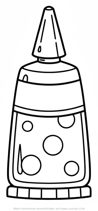 Glitzerkleber Flasche Ausmalbild