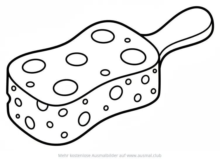 Schwamm mit Löchern Ausmalbild
