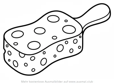 Schwamm mit Löchern Ausmalbild