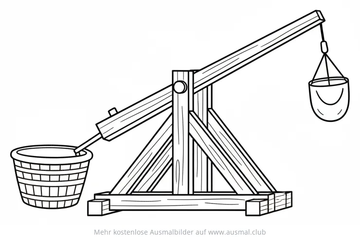 Trebuchet Ausmalbild