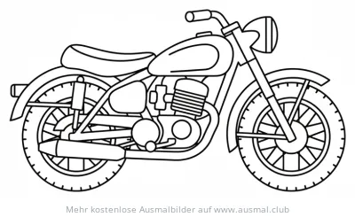 Vintage Motorrad Ausmalbild