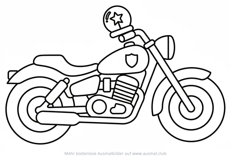 Polizei Motorrad Ausmalbild