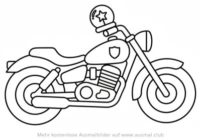 Polizei Motorrad Ausmalbild