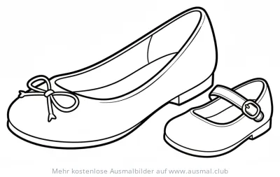 Schuhe für Mutter und Tochter Ausmalbild zum Muttertag