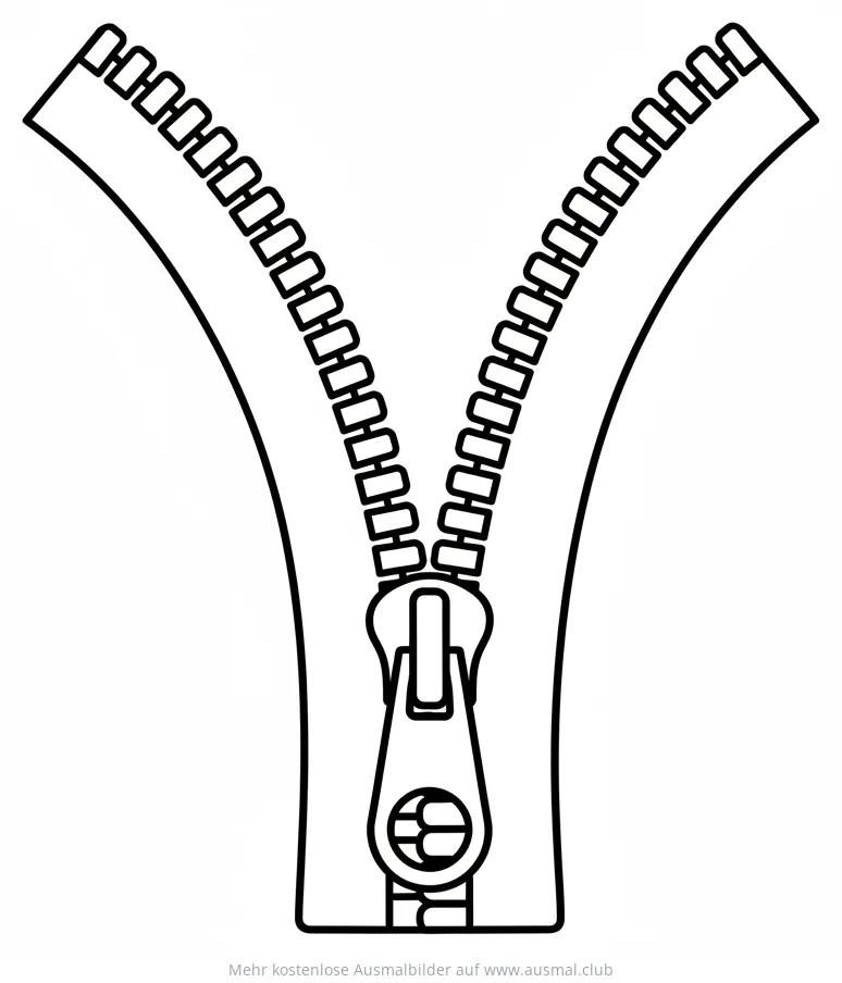 Reißverschluss Ausmalbild
