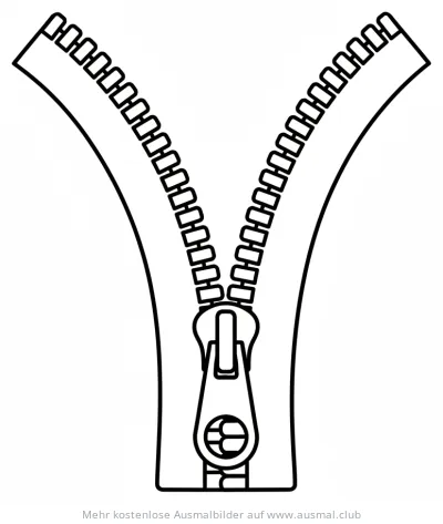 Reißverschluss Ausmalbild