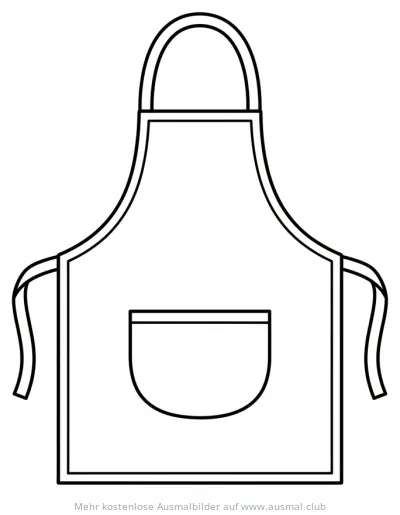 Schürze Ausmalbild