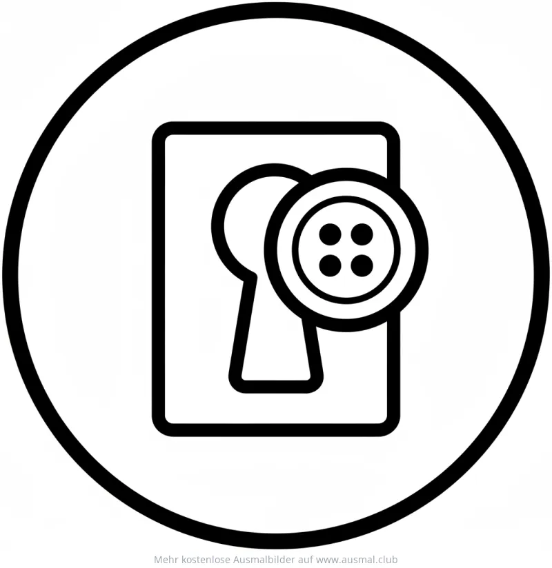 Nähmaschine Ausmalbild Knopfloch