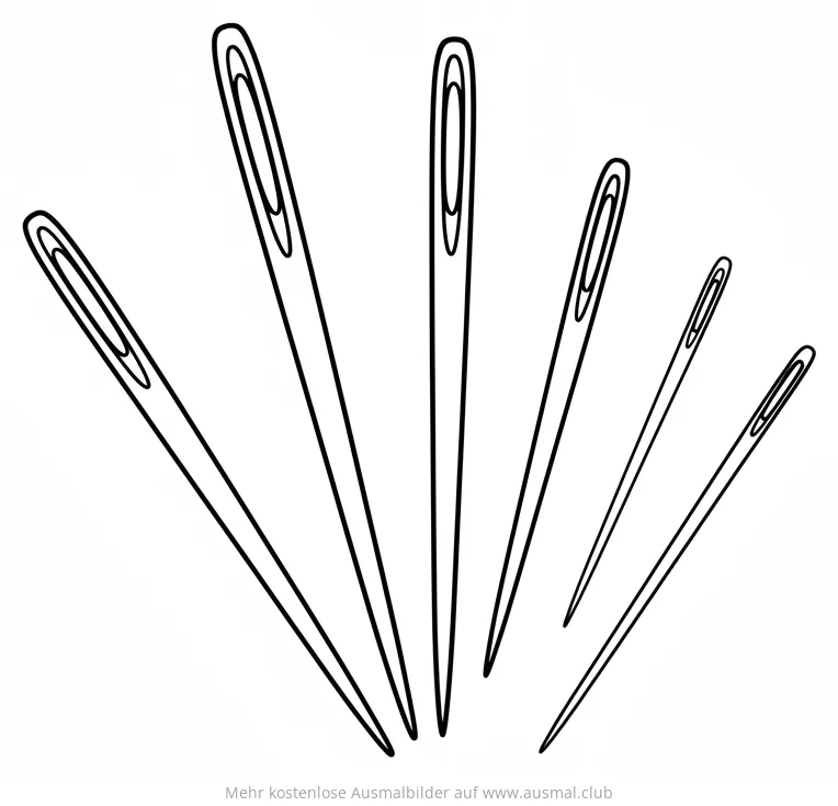 Nähnadeln Ausmalbild
