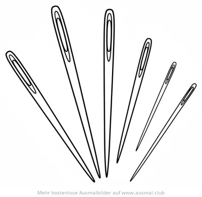 Nähnadeln Ausmalbild