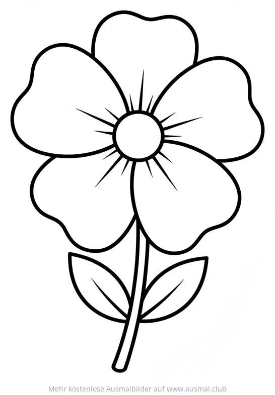 Stoffblume Ausmalbild