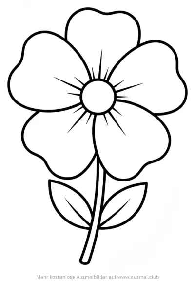 Stoffblume Ausmalbild