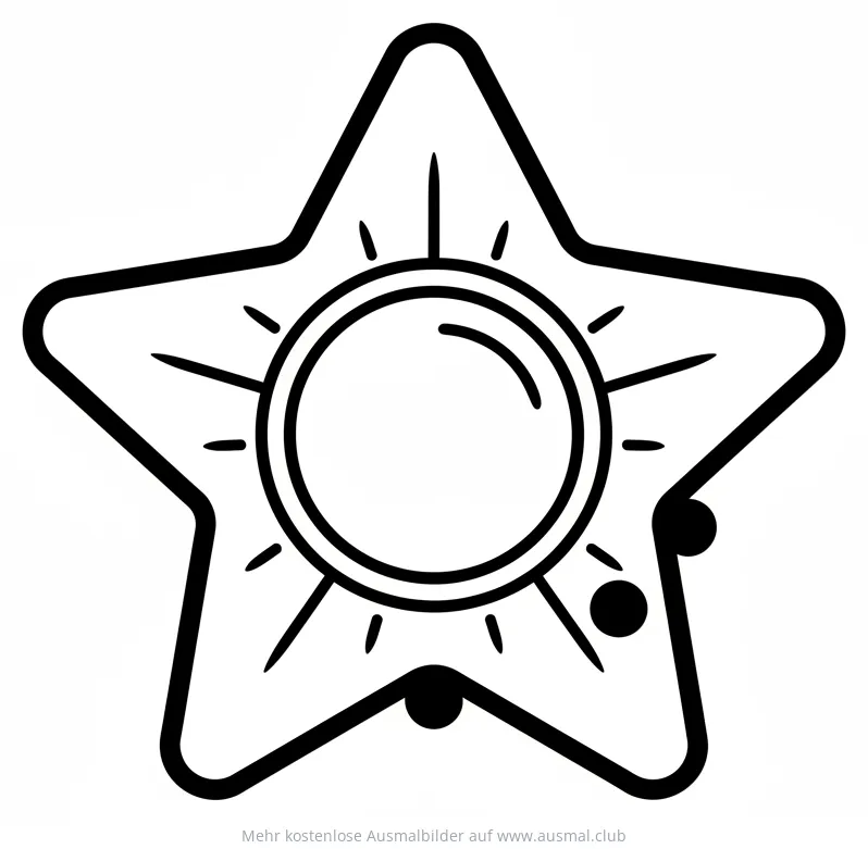 Nikolaus Stern Ausmalbild mit Kreis und Kugeln