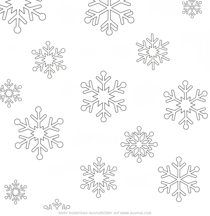Schneeflocken Ausmalbild