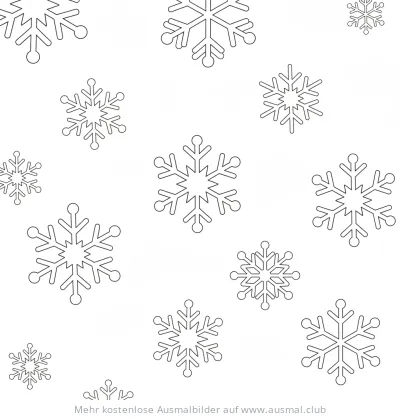 Schneeflocken Ausmalbild