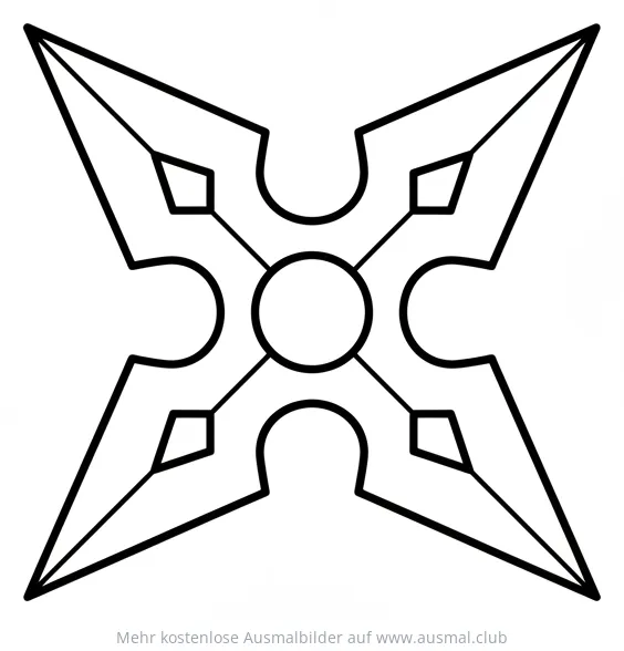 Ninja Stern Ausmalbild