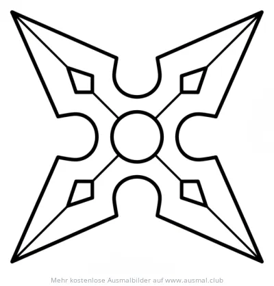 Ninja Stern Ausmalbild