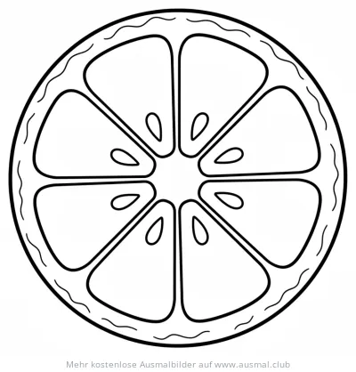 Orange Scheibe Ausmalbild