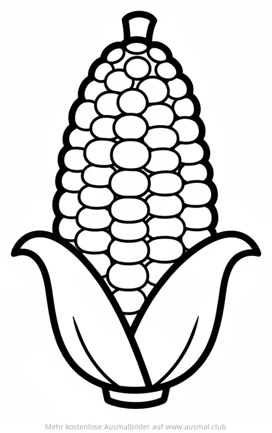 Maiskolben Ausmalbild