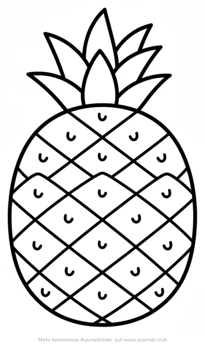Ananas Ausmalbild