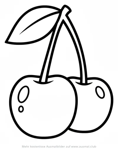 Kirsche Ausmalbild