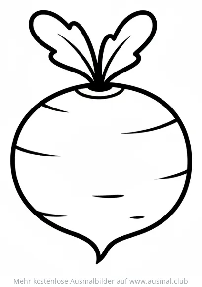 Radieschen Ausmalbild