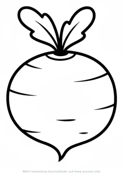 Radieschen Ausmalbild