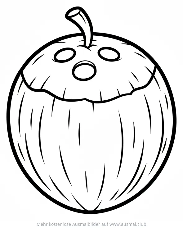 Kokosnuss Ausmalbild