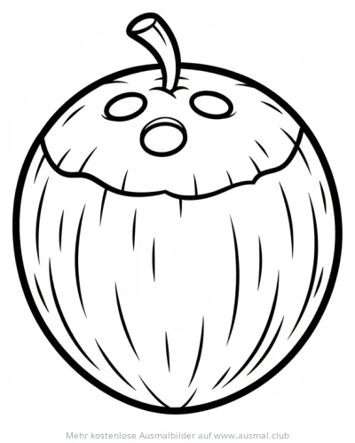 Kokosnuss Ausmalbild