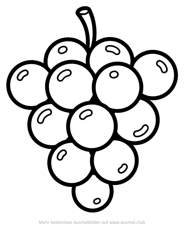 Trauben Ausmalbild