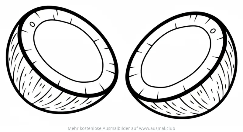 Kokosnuss Ausmalbild